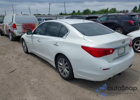 2014 Infiniti Q50 Hybrid Premium from USA, damaged, VIN JN1AV7AP7EM690553